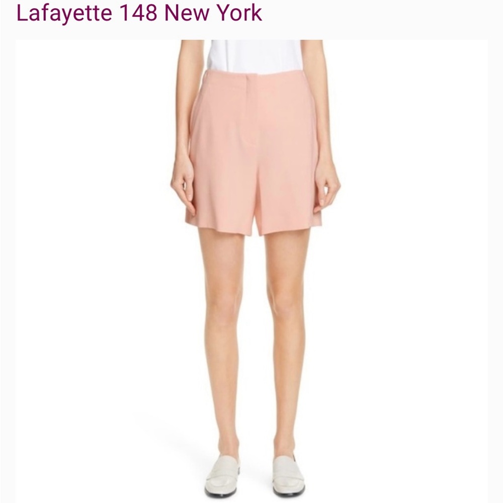 LAFAYETTE 148 Wool Blend Pink Ryerson Shorts
